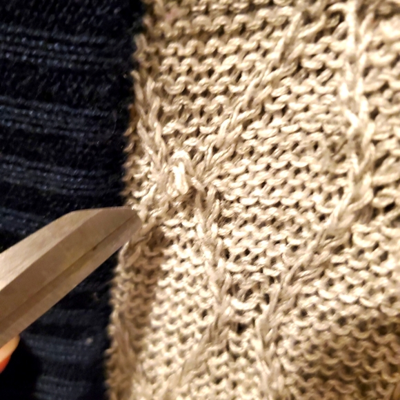 COPY - Blue and cream open front short sleeve cardigan Kim Rogers - Picture 9 of 12